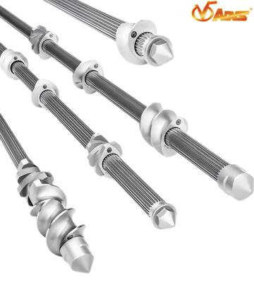 Guter Preis Hochpräzise Extruderwelle und Zwillingschraubextruderelemente 10 bis 120 mm Durchmesser 500 bis 9000 mm Länge Online